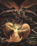 Blake, William The Great Red Dragon and the Woman Clothed with the Sun painting